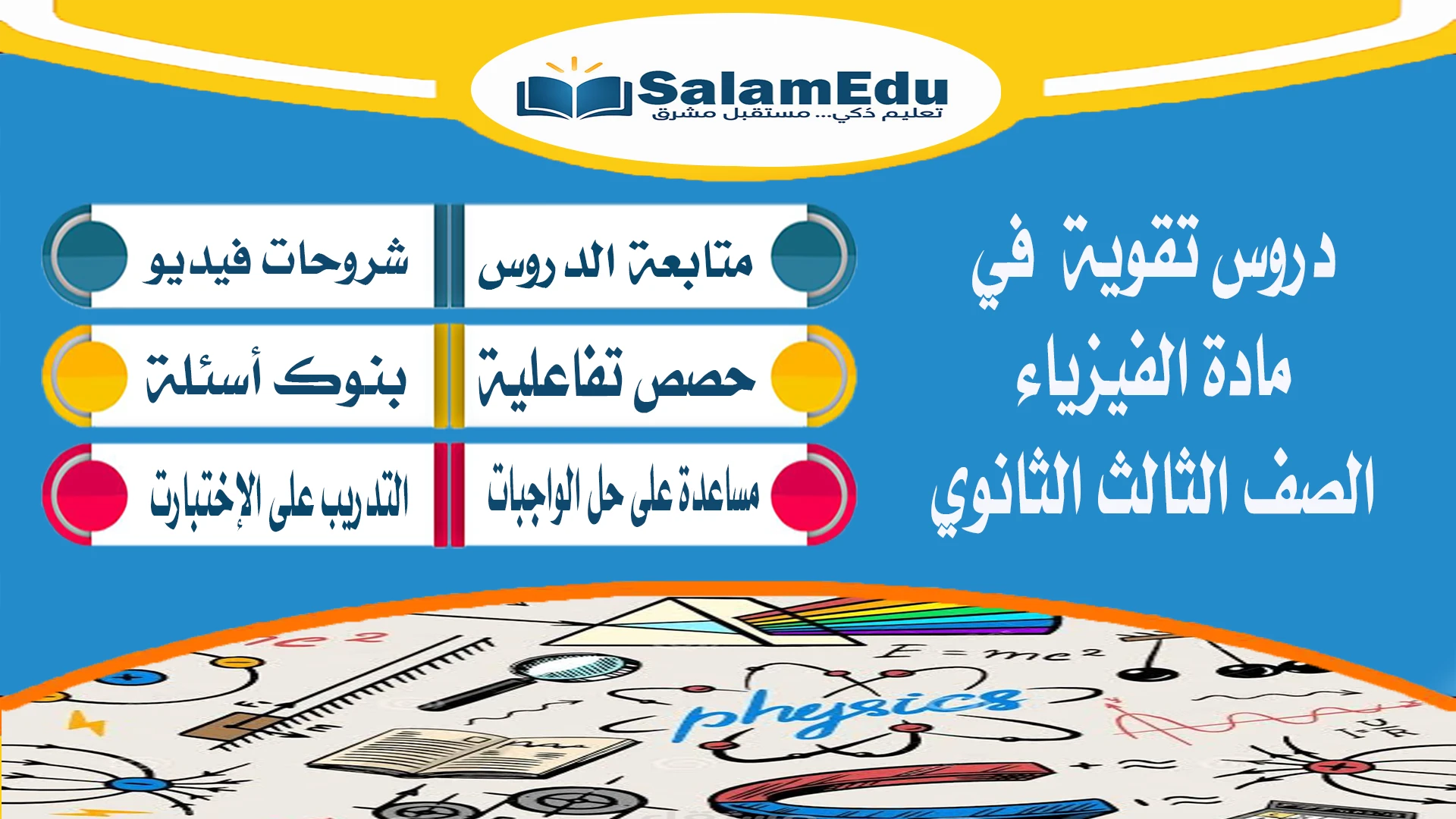 دروس تقوية لمادة الفيزياء للصف الثالث الثانوي