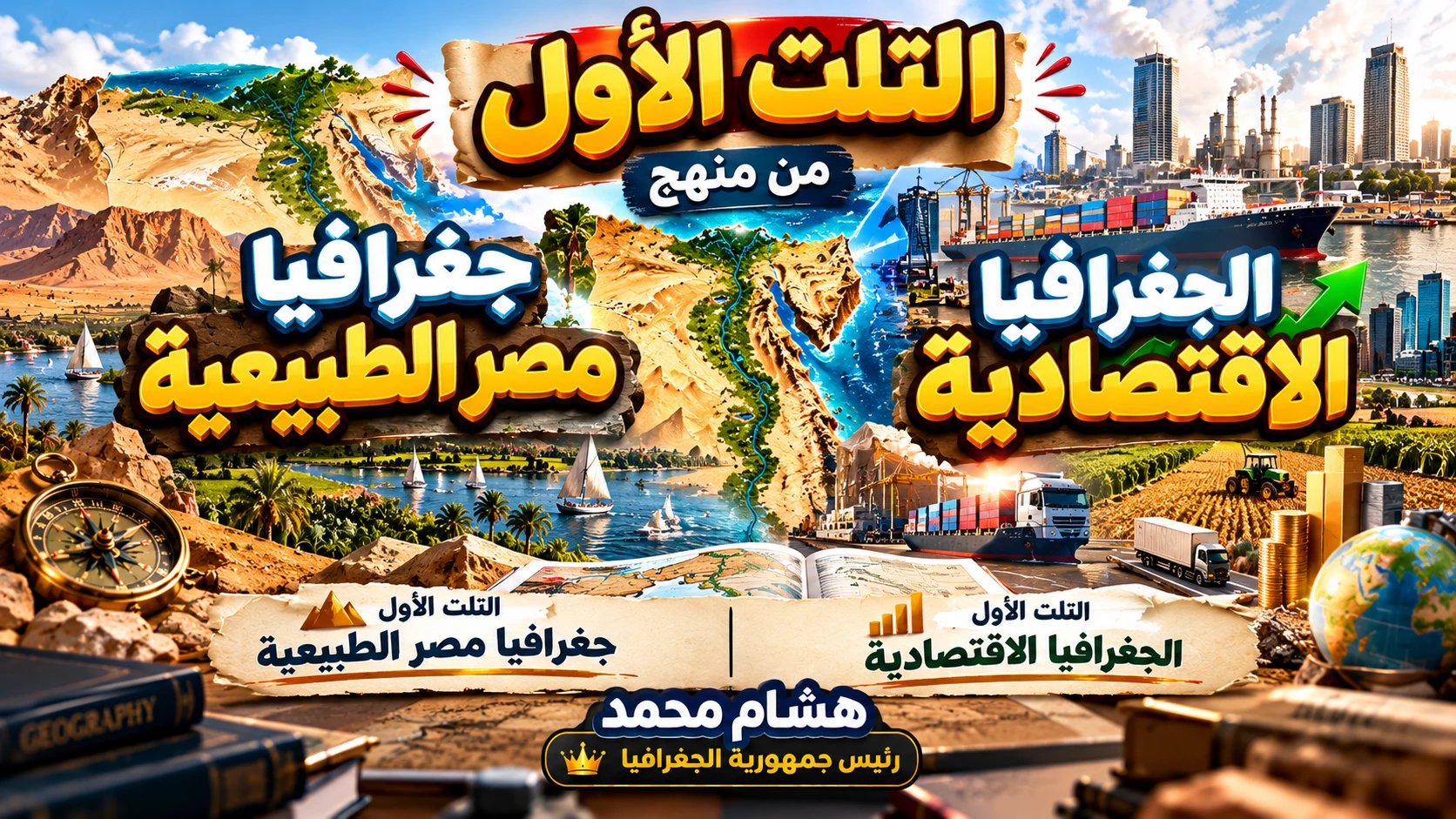 كورس الجغرافيا الاقتصادية وجغرافيا مصر الطبيعية ( التلت الاول )