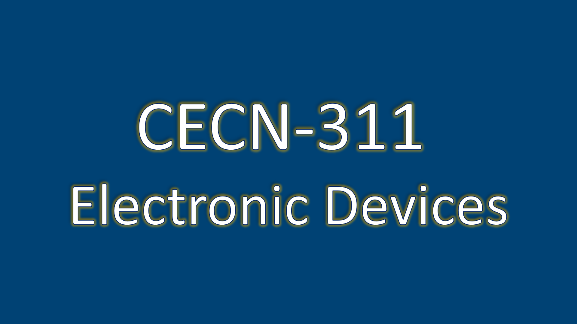 CECN-311 Electronic Devices ( MID-1 ) إلكترونيات