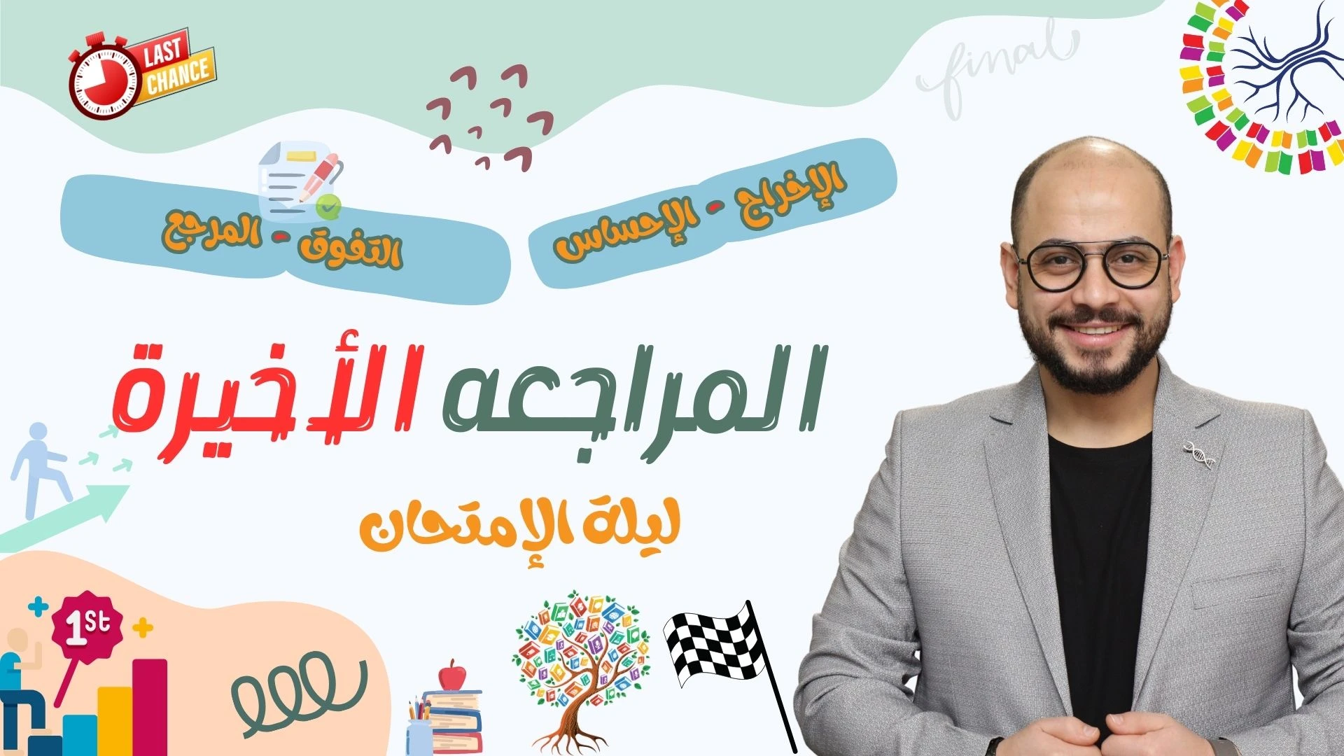 مراجعه نهائية - تانيه ثانوي - ليلة الامتحان - عصير كتب - حل أهم أسئله التفوق والمرجع
