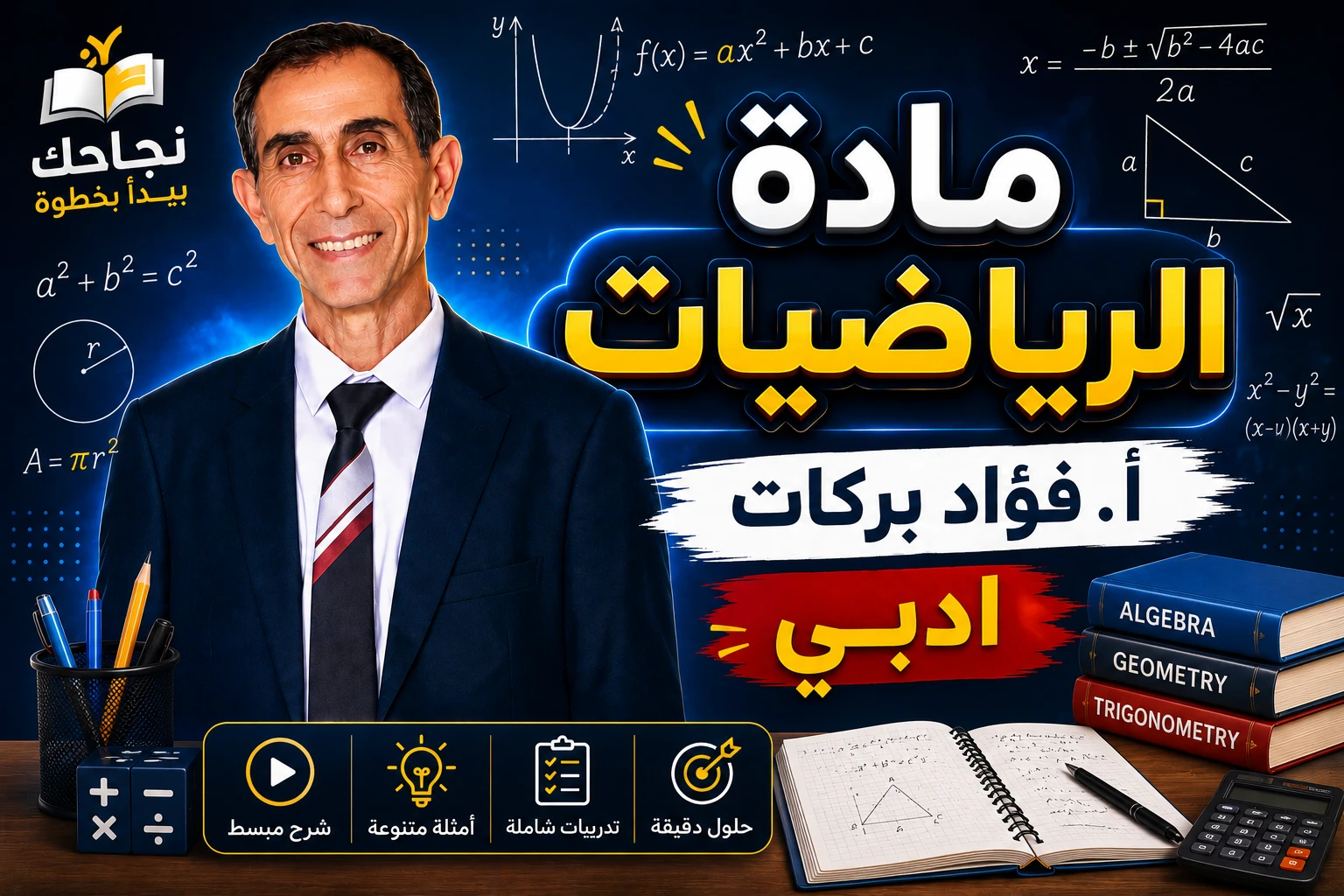رياضيات ادبي - 2009 - أ/ فؤاد بركات
